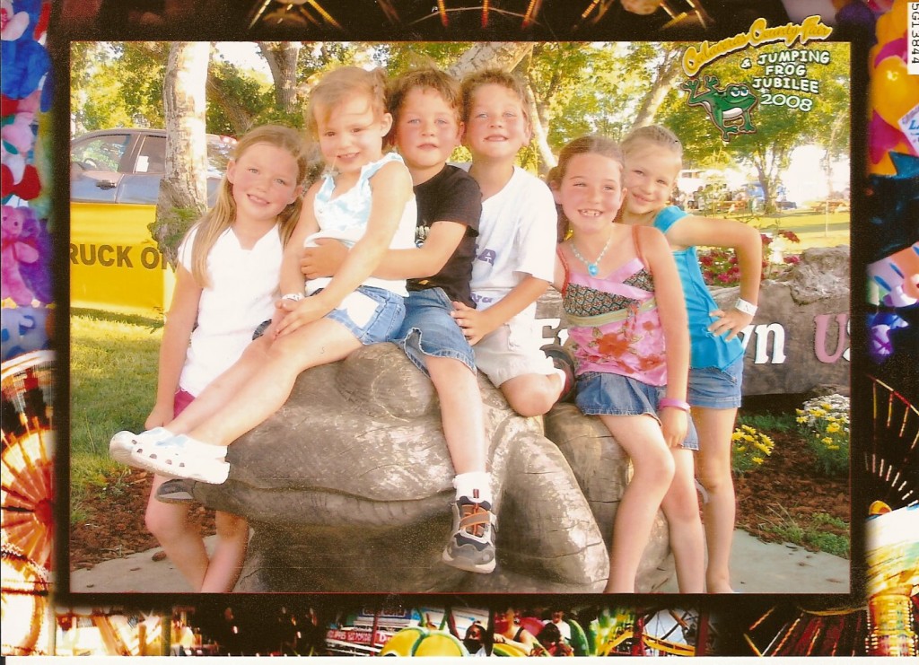 The Stafford and Caywood Kids at the "Frog Jumps".