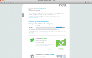 Nest Monthly Usage Report